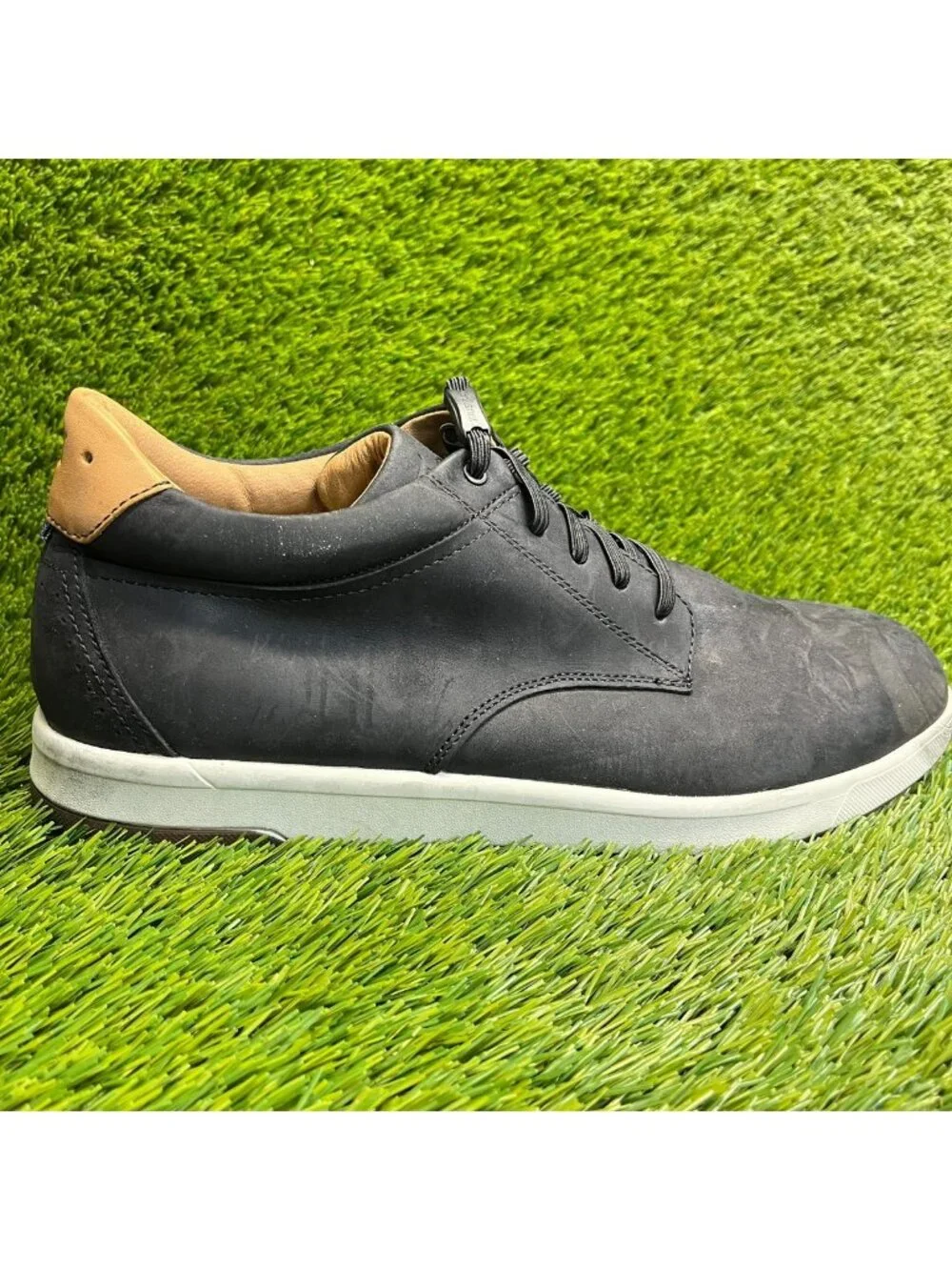 Florsheim Crossover Mens Size 12 Black Steel Plain Toe Safety Oxford Work Shoes